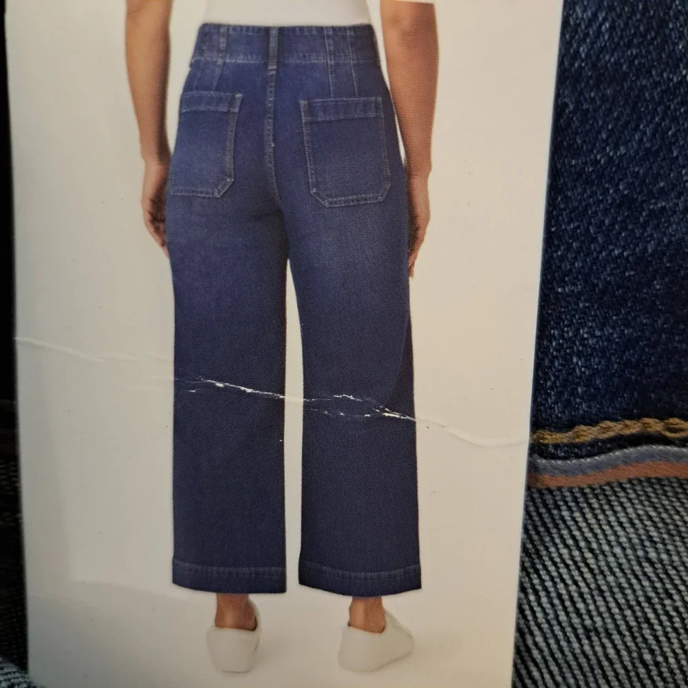 Scotch & Soda Womens Jeans 8 Dark Blue NWT Wide Leg Utility 1721-450
